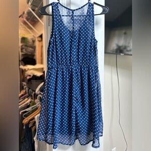 Divided by H&M // Size 4 Blue Polka Dot Minidress